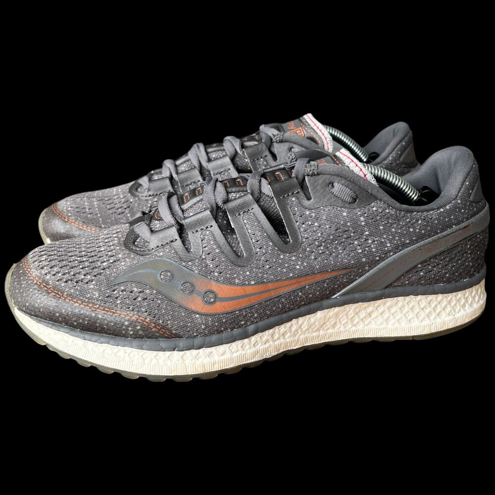 SAUCONY Freedom IS0 Women's 9.5 Running Shoes Grey Denim Copper Sneakers - Picture 1 of 16